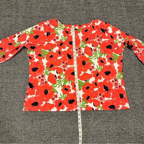 Ruby Rd. Red Floral Top - Picture 3 of 5